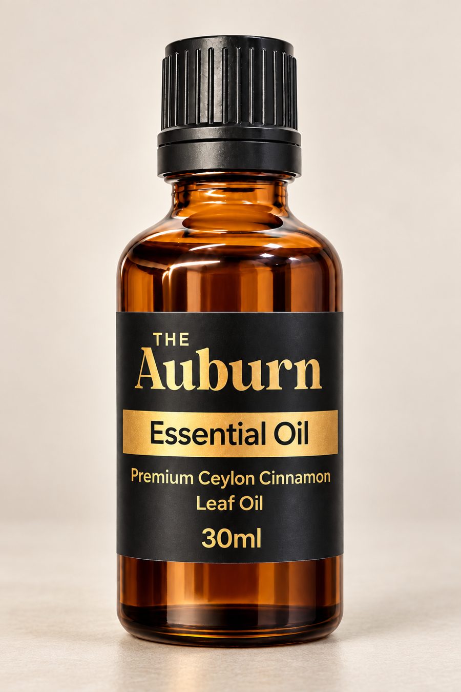 The Auburn Essential Oil, Premium Ceylon Cinnamon Leaf Oil, 30ml amber glass bottle